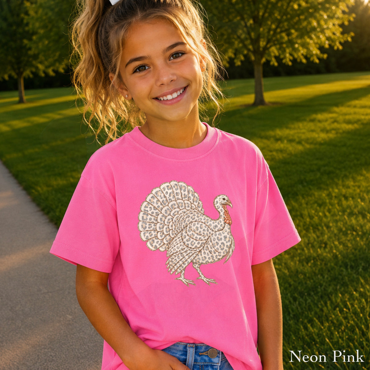 Turkey Thanksgiving Youth Comfort Color T-Shirt