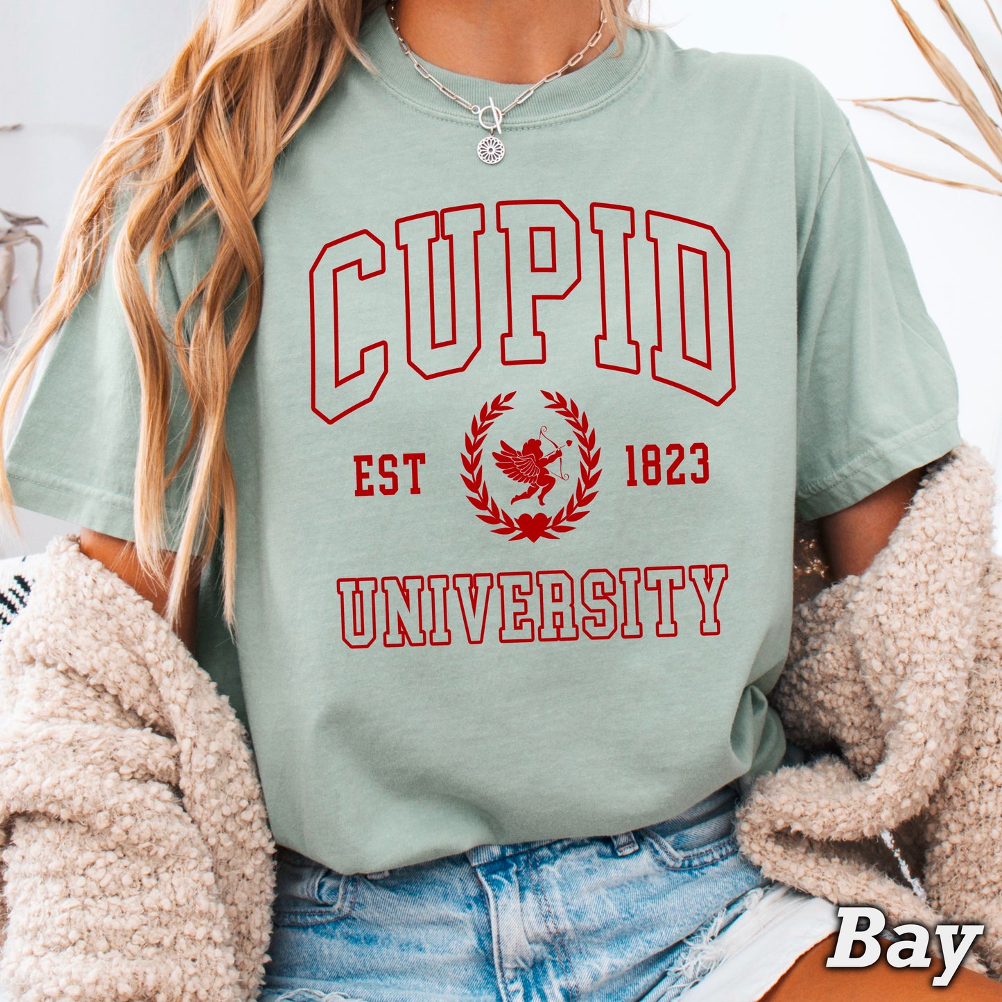 Cupid University Valentine’s Day Comfort Color Graphic Tee