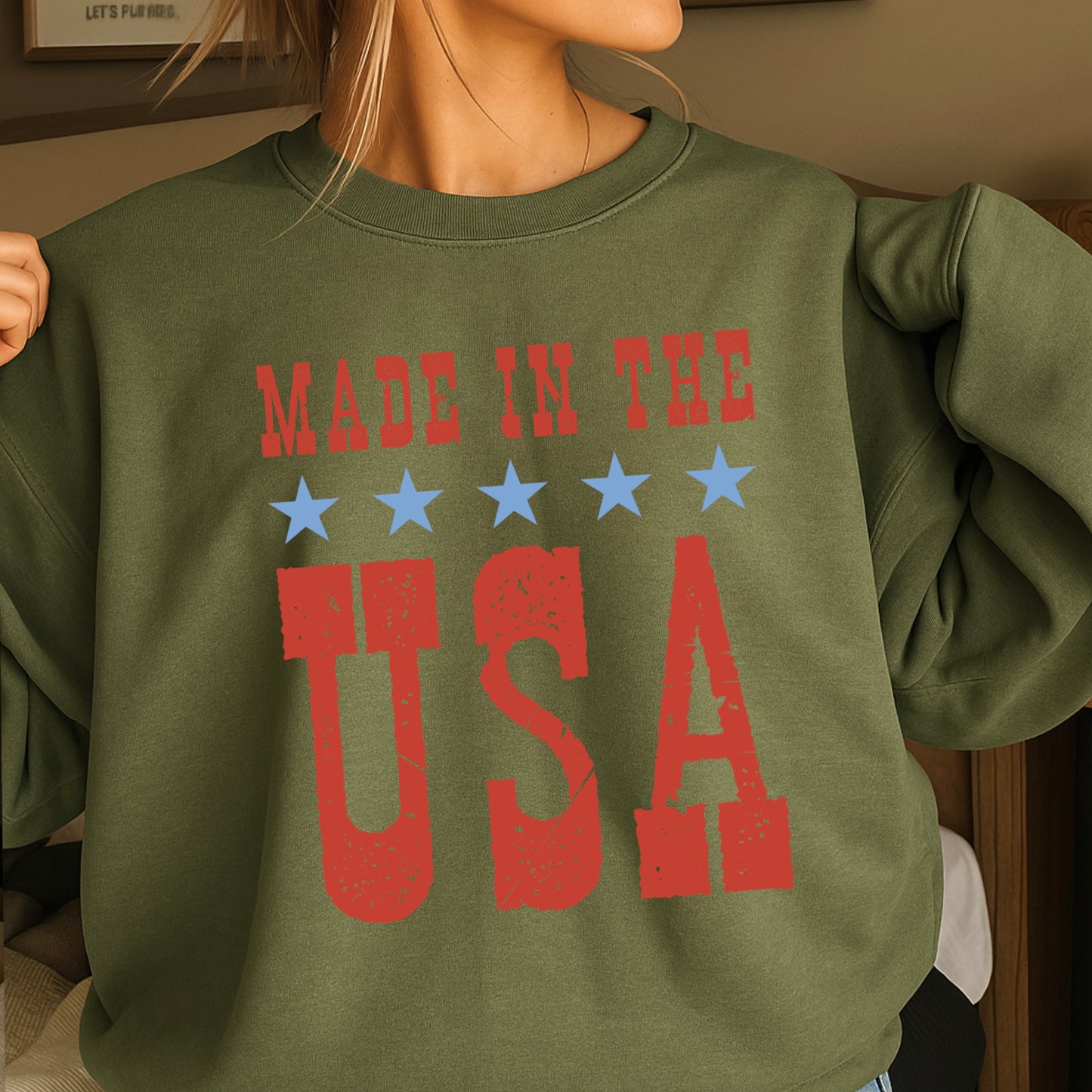 Made In The USA July4th Crewneck Sweatshirt
