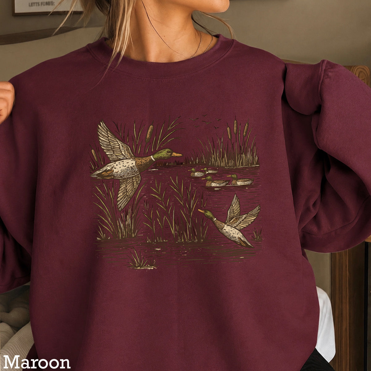 Mallard Duck Crewneck Sweatshirt