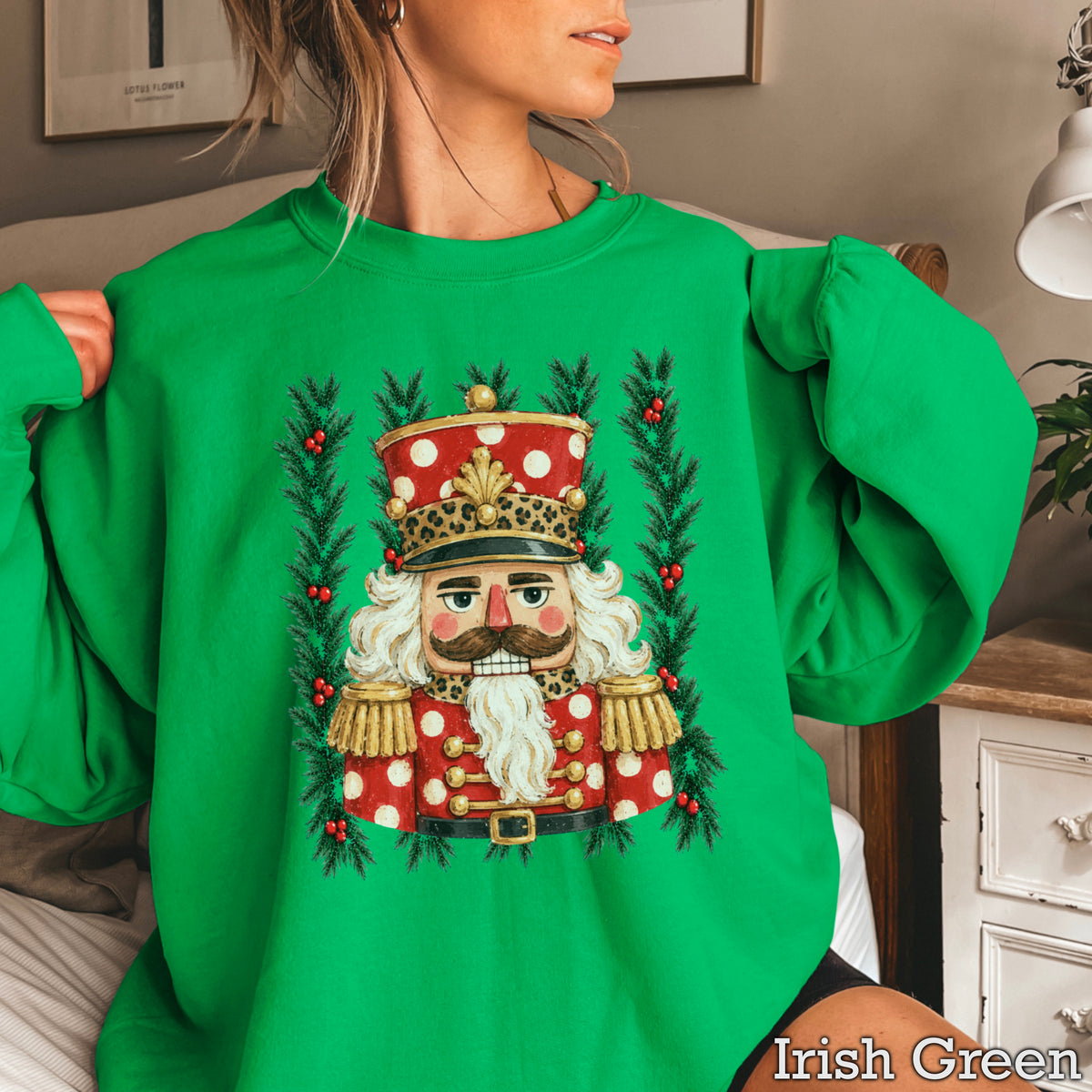 Preppy Nutcracker Christmas Crewneck Sweatshirt