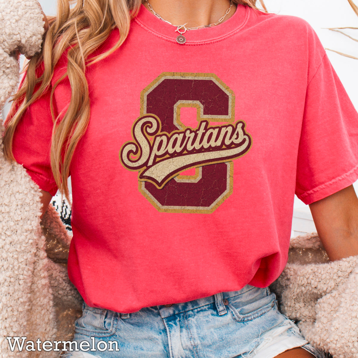 Spartans Comfort Color Graphic Tee