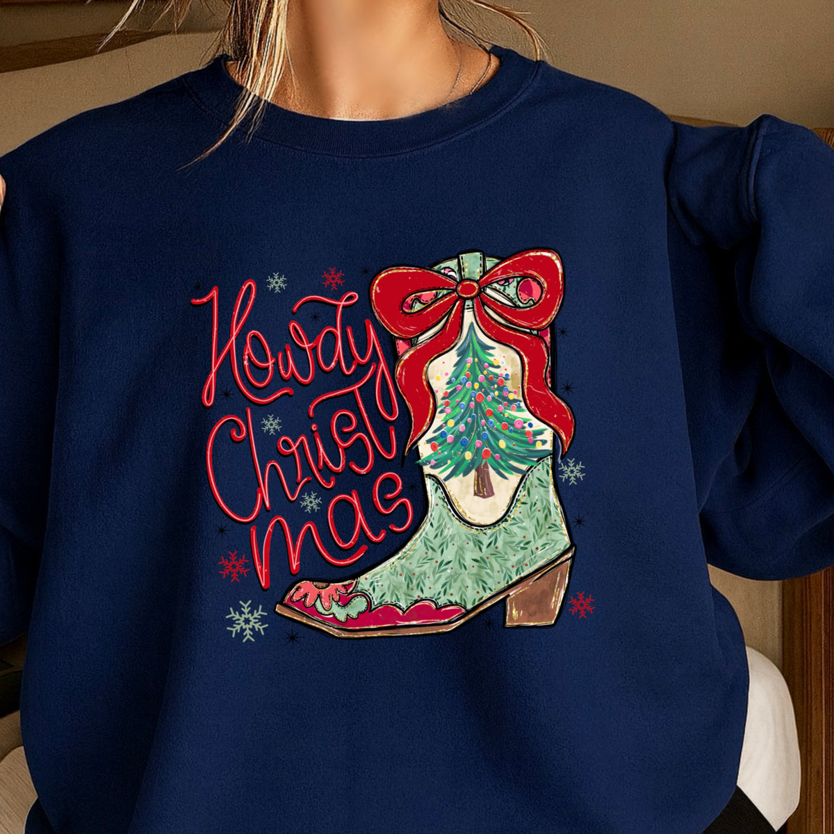 Howdy Christmas Crewneck Sweatshirt