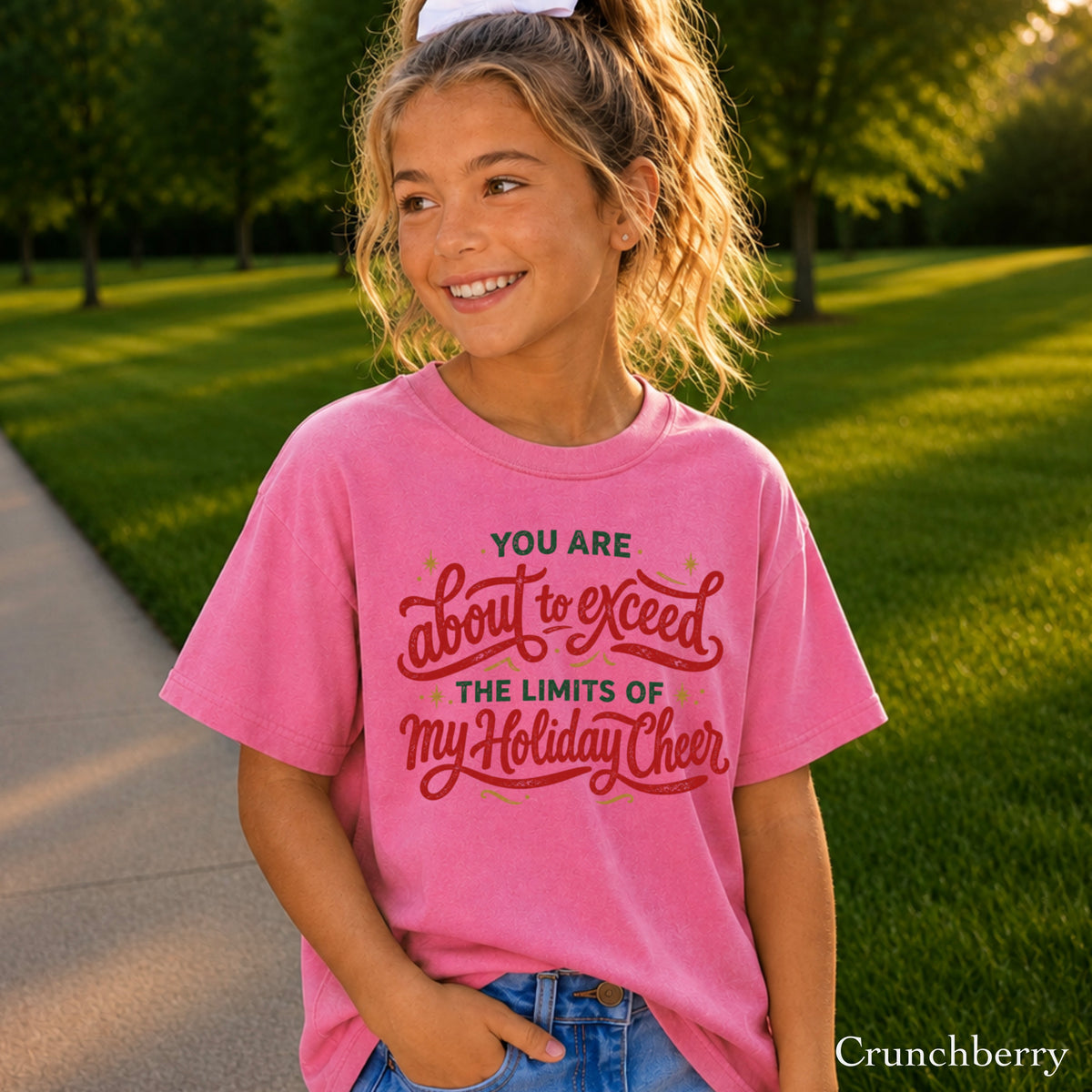 You Are About To Exceed My Limits Of Holiday Cheer Christmas Youth Comfort Color T-Shirt