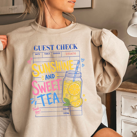 Guest Check Sunshine & Sweet Tea Crewneck Sweatshirt