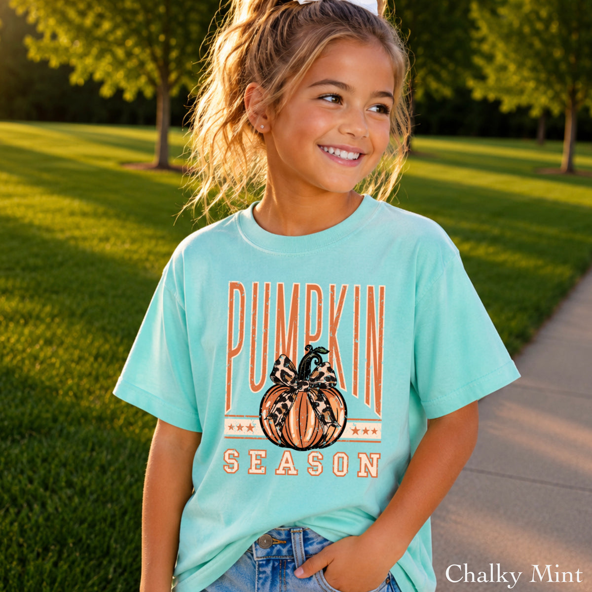 Pumpkin Season Youth Comfort Color T-Shirt