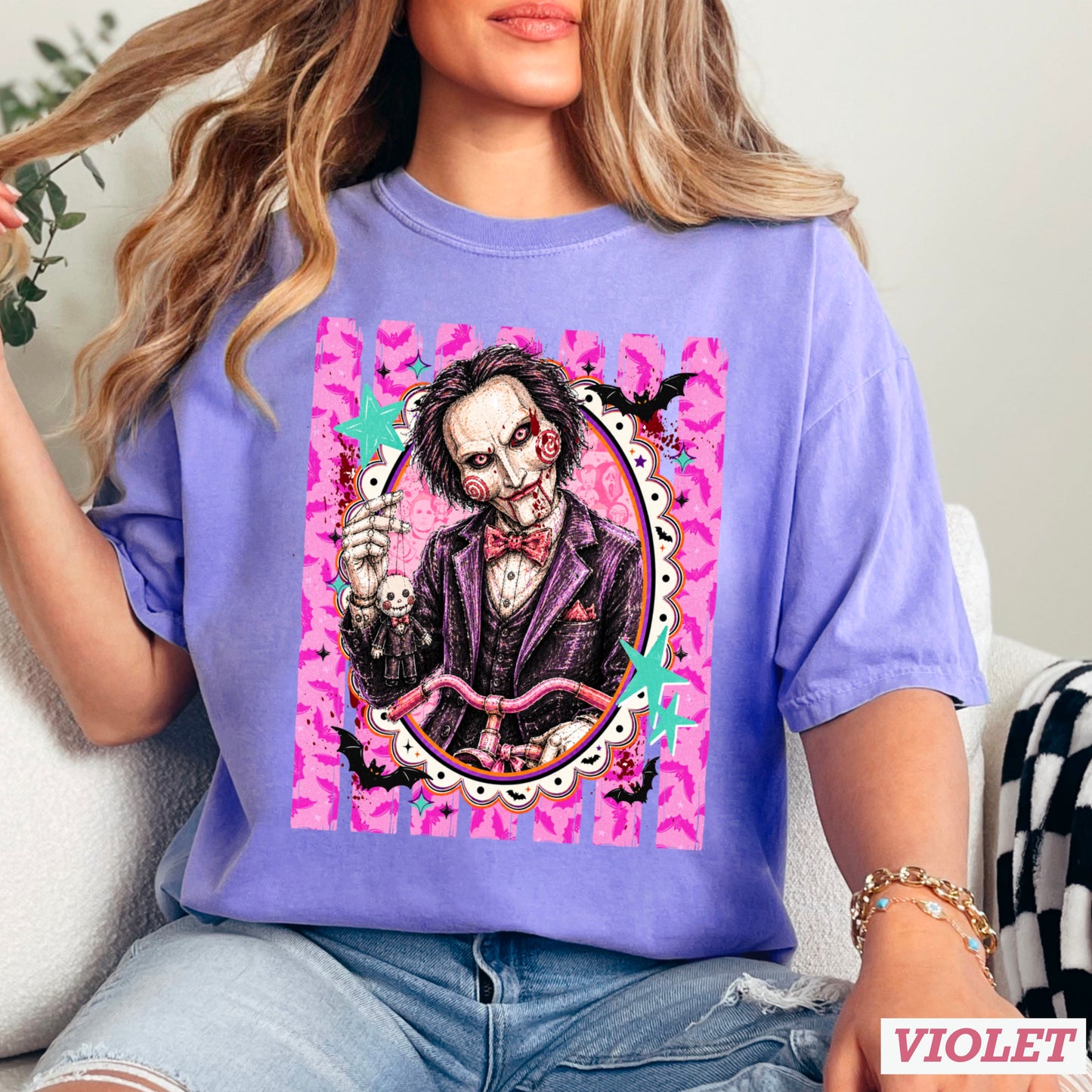 Horror Film Character Halloween Comfort Color Graphic Tee