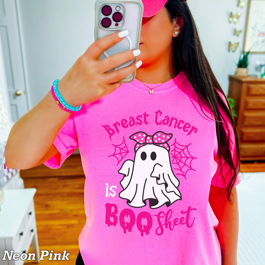 Breast Cancer Is Boo-Sheet Comfort Color Graphic Tee