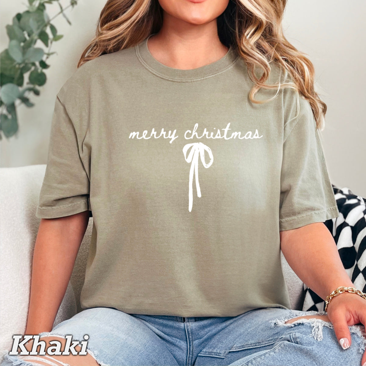 Merry Christmas Comfort Color Graphic Tee