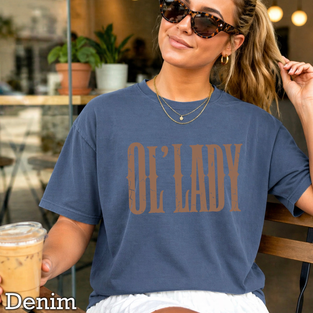 Ol’ Lady Comfort Color Graphic Tee