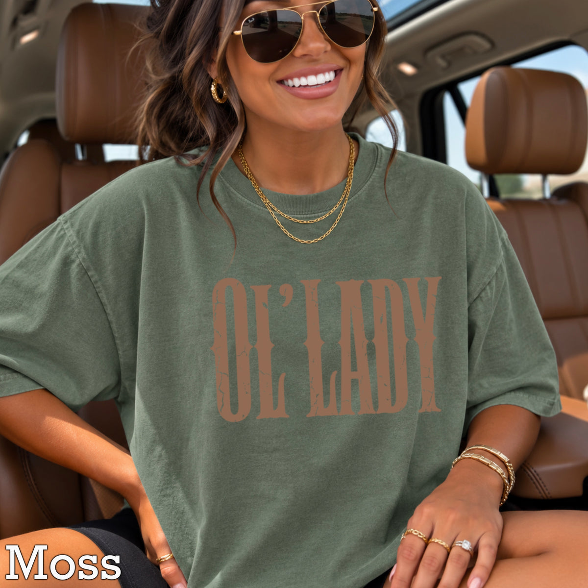 Ol’ Lady Comfort Color Graphic Tee