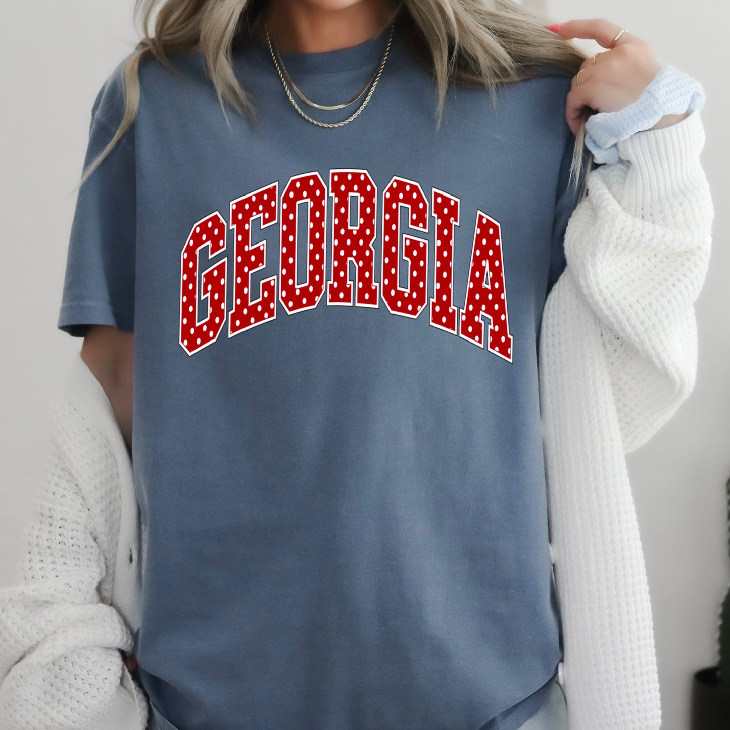 Georgia Polka Dot Comfort Color Graphic Tee