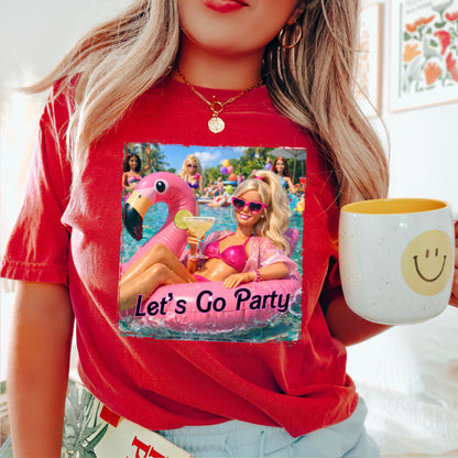 Let’s Go Party Comfort Color Graphic Tee