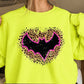 Leopard Bat Halloween Crewneck Sweatshirt