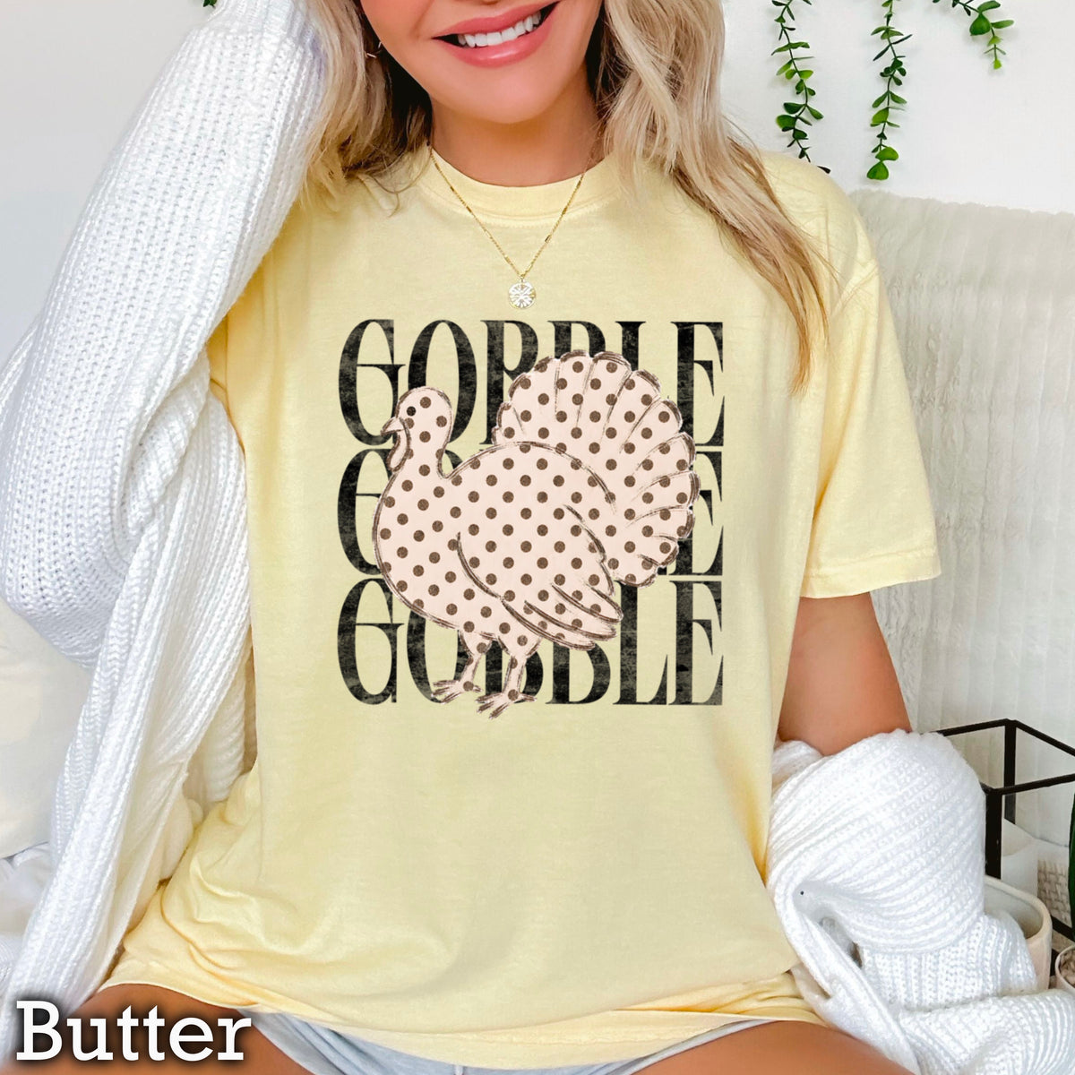 Gobble Thanksgiving Comfort Color Graphic Tee
