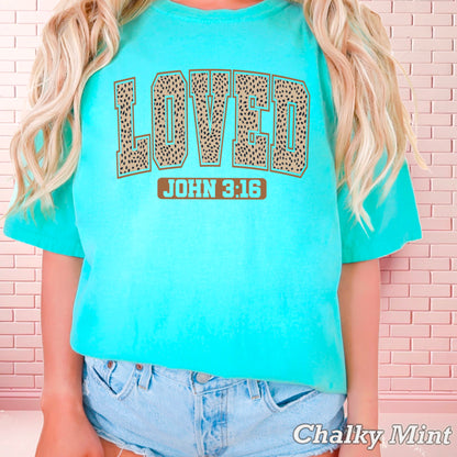 John 3:16 Valentine’s Day Comfort Color Graphic Tee