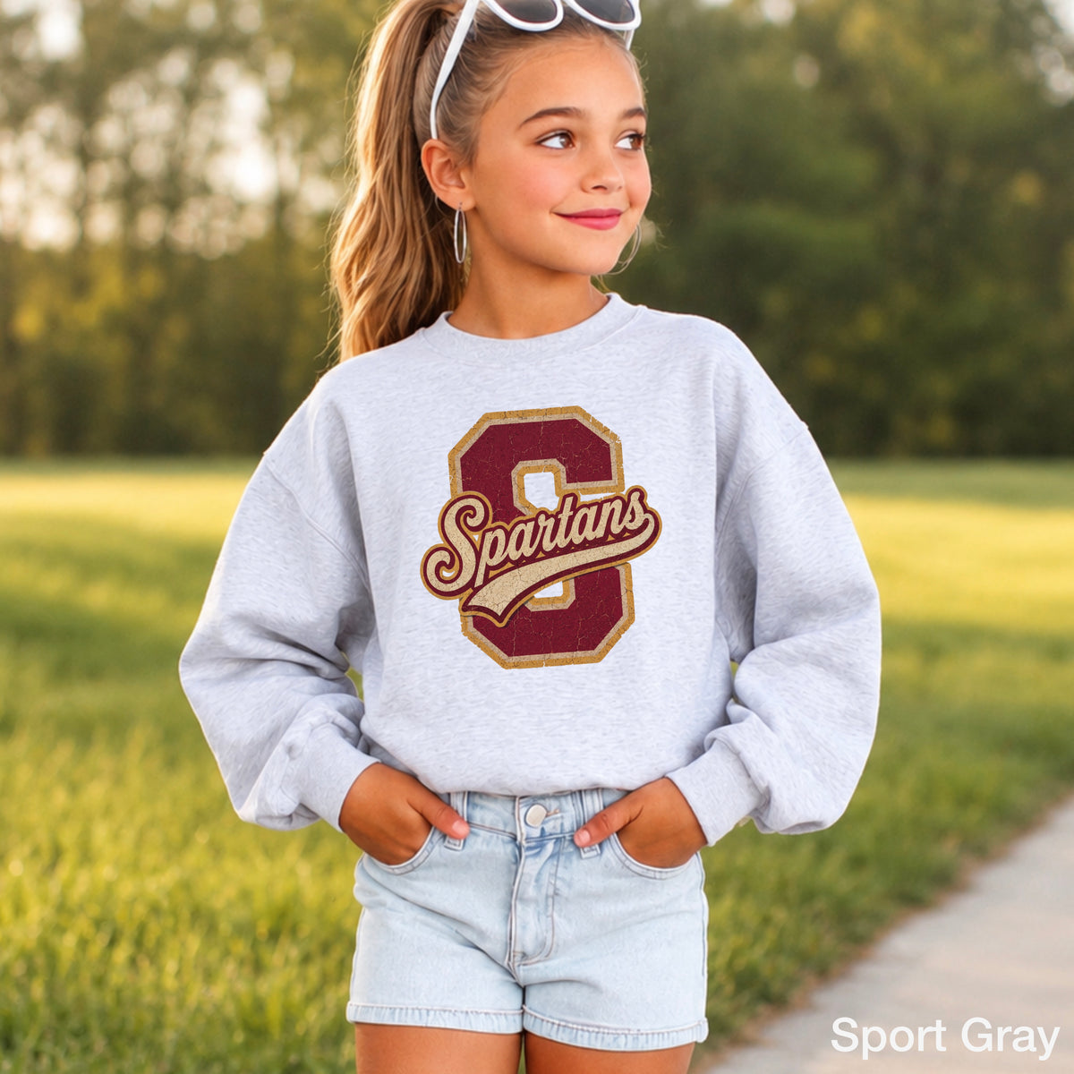 Spartans Youth Crewneck Sweatshirt