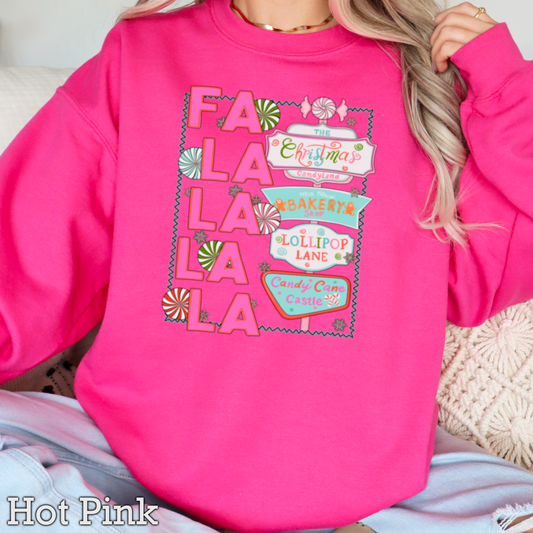 Fa La La Graphic Crewneck Sweatshirt