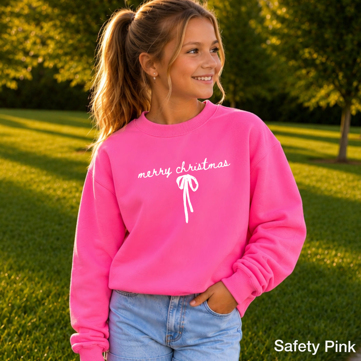 Merry Christmas Youth Crewneck Sweatshirt