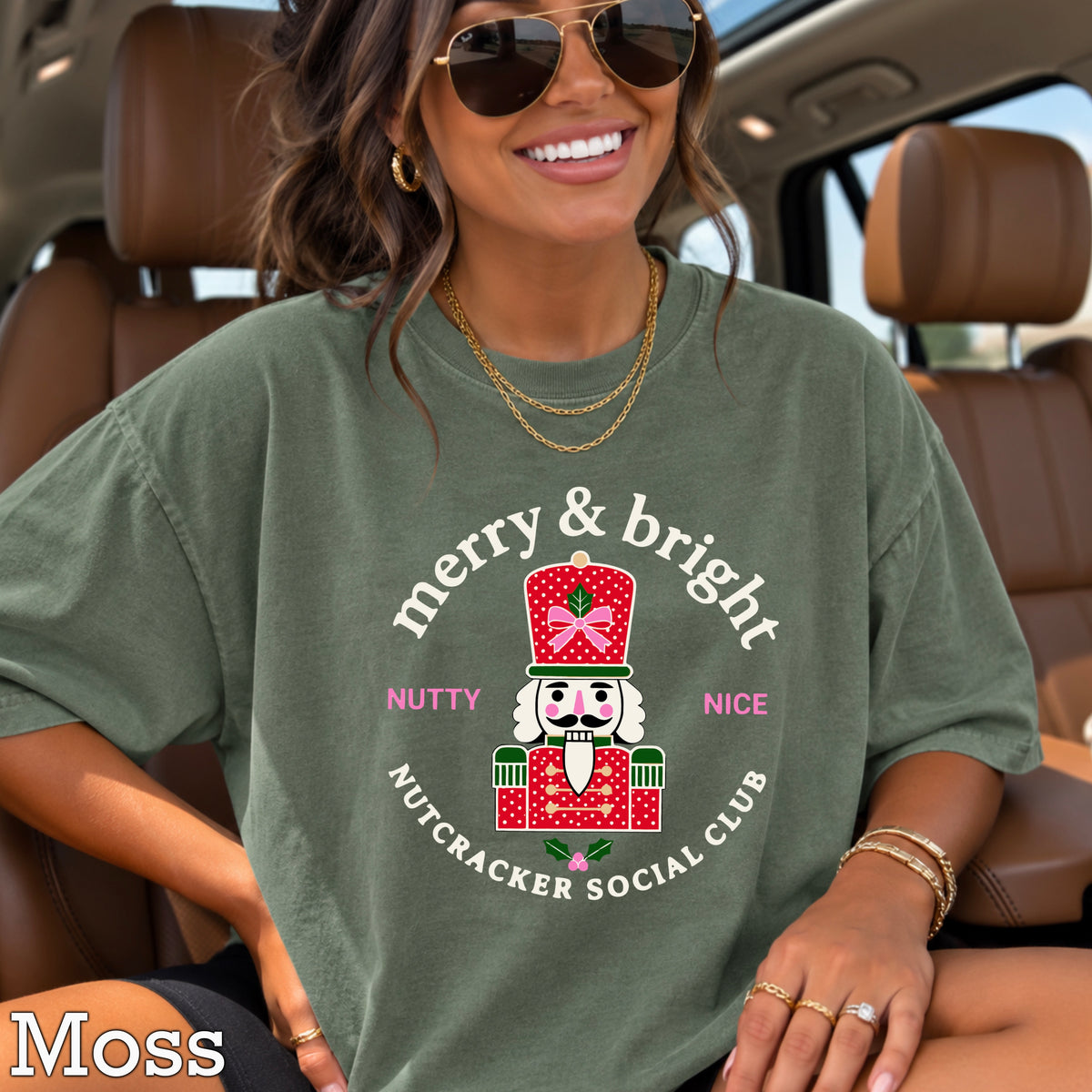 Nutcracker Social Club Christmas Comfort Color Graphic Tee