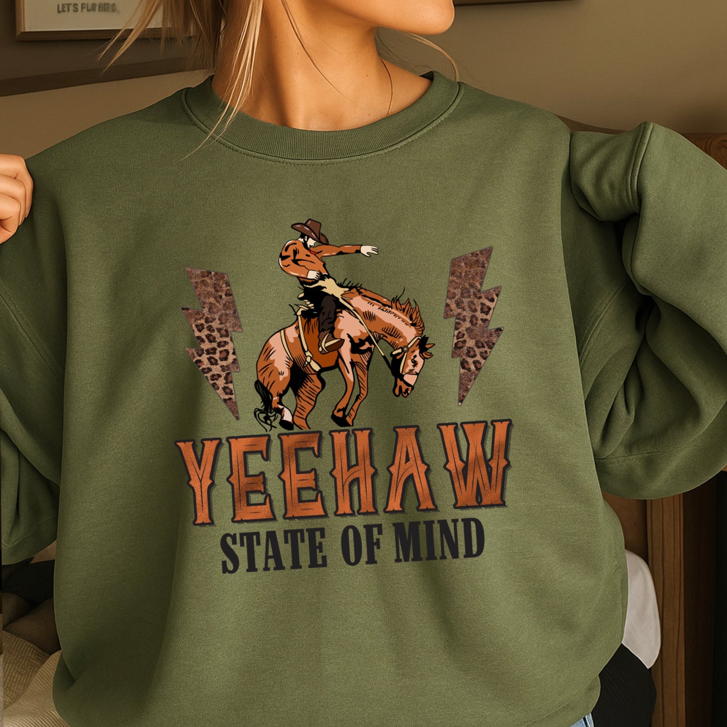 Yeehaw State Of Mind Crewneck Sweatshirt