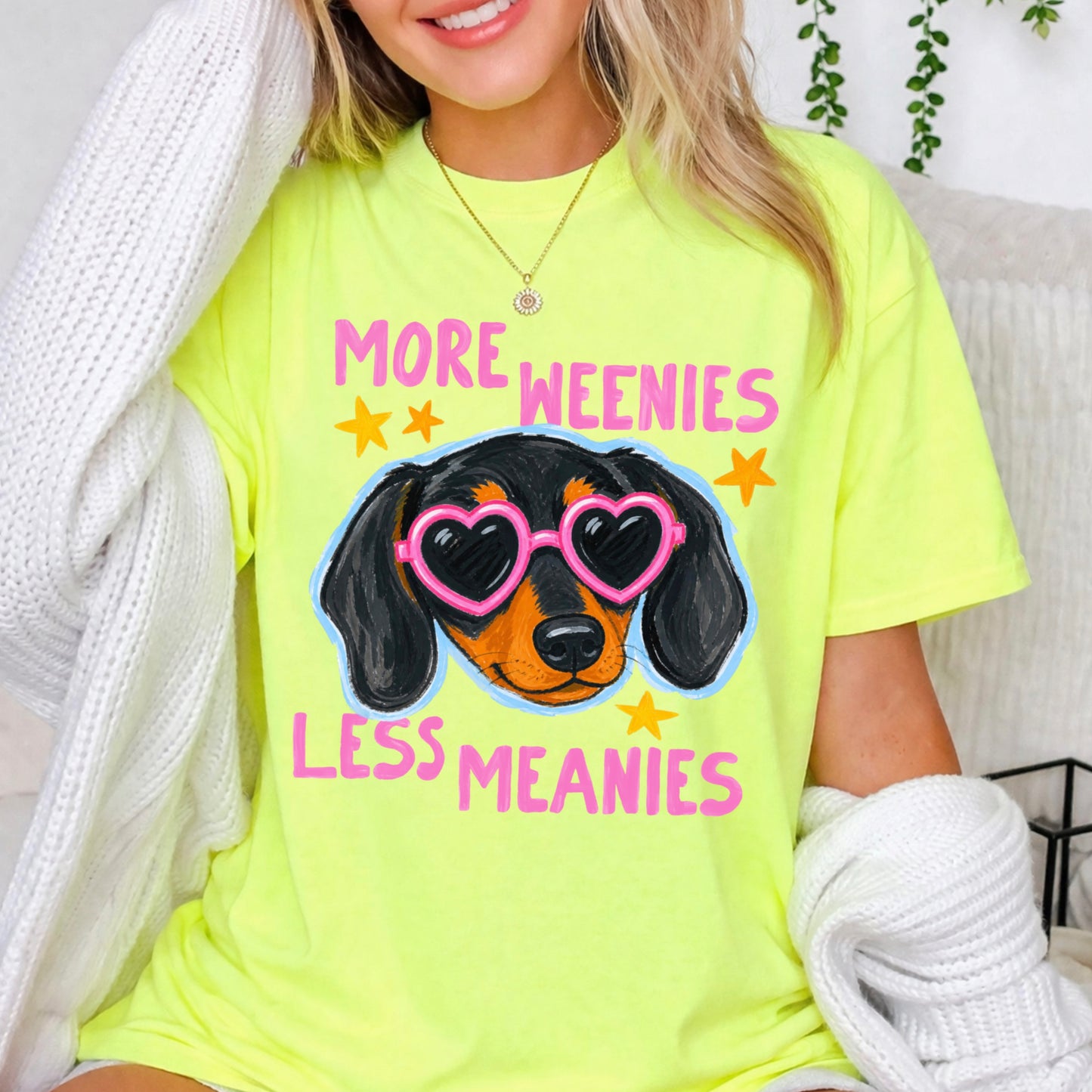 More Weenies Less Meanies Comfort Color Graphic Tee