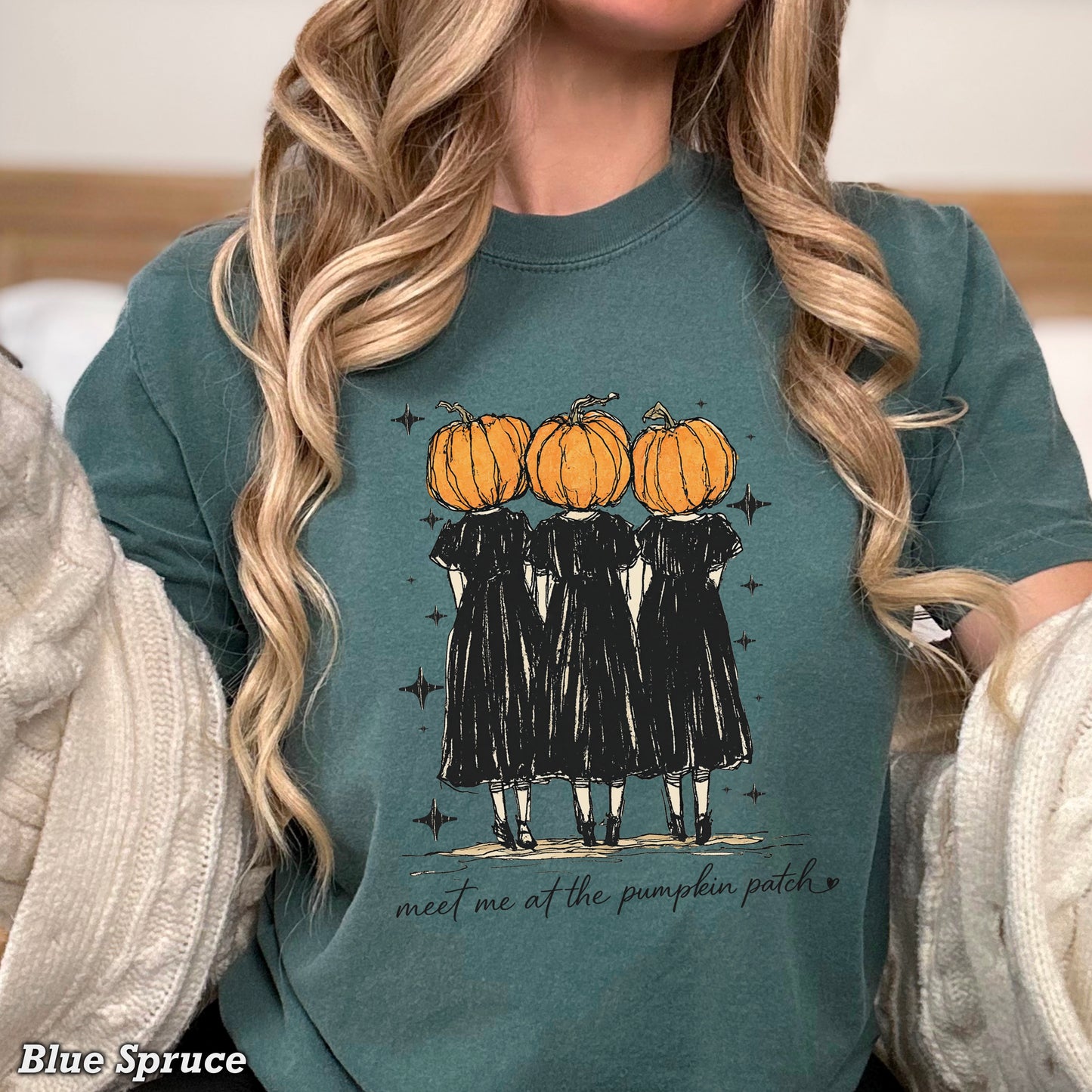 Meet Me At The Pumpkin Patch Halloween Comfort Color Graphic Tee