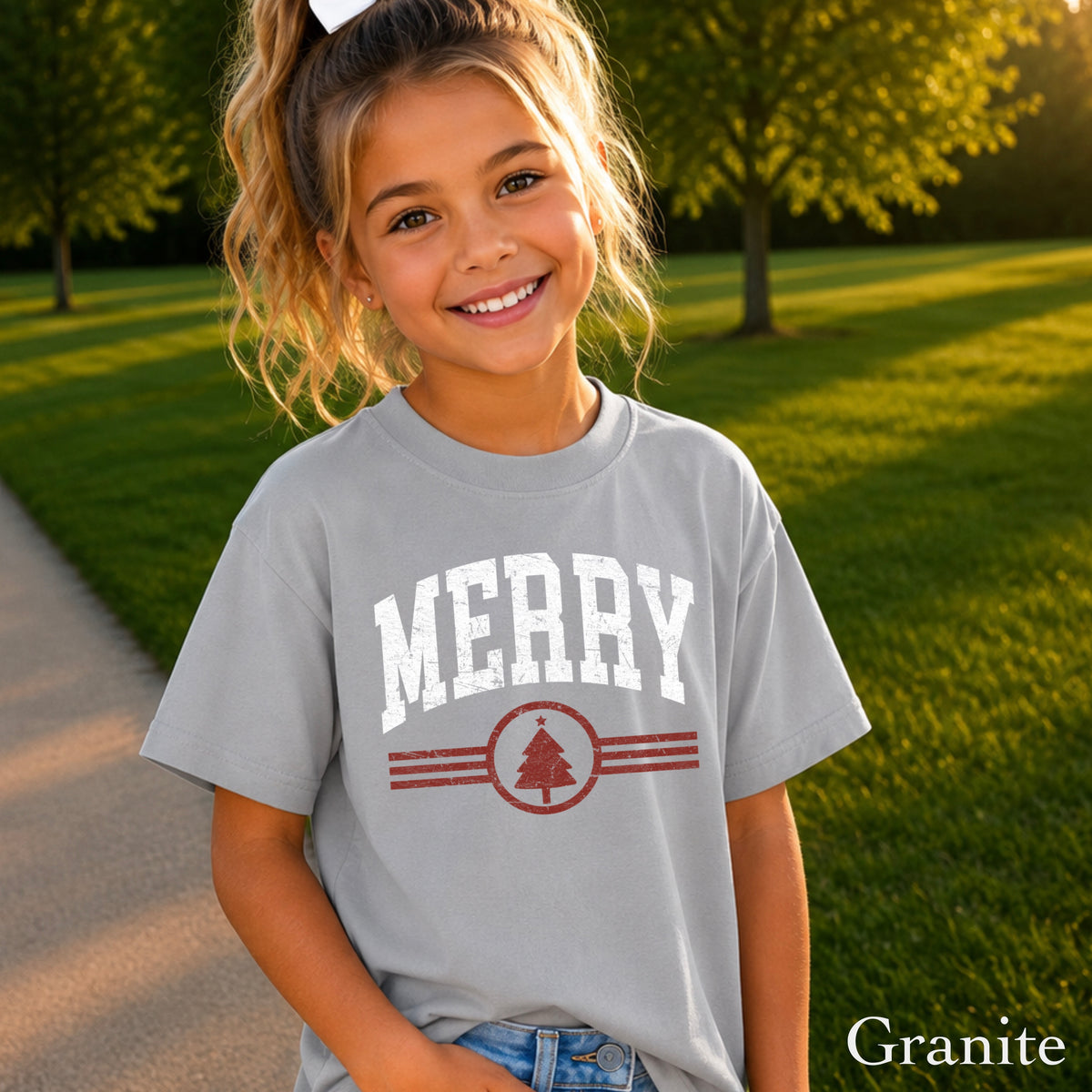 Merry Christmas Youth Comfort Color T-Shirt