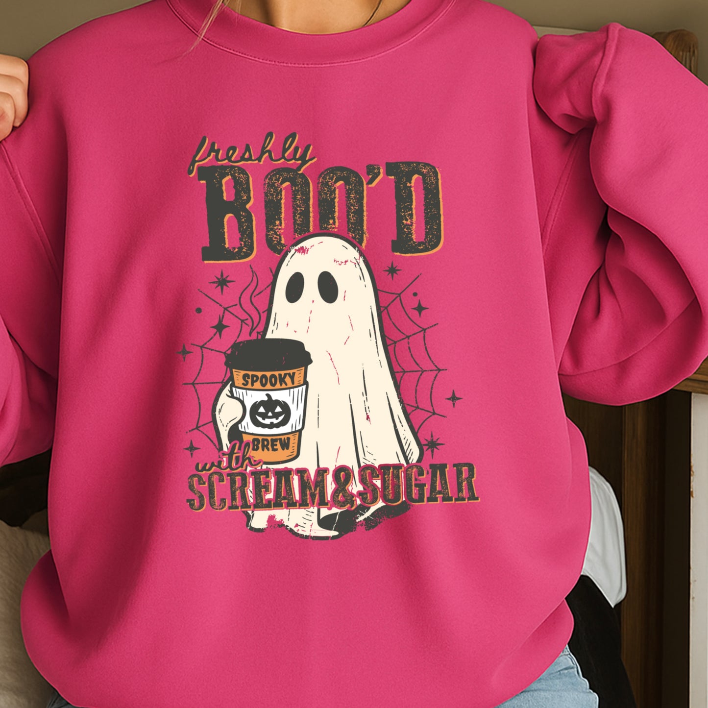 Freshly Boo’d Scream & Sugar Halloween Crewneck Sweatshirt