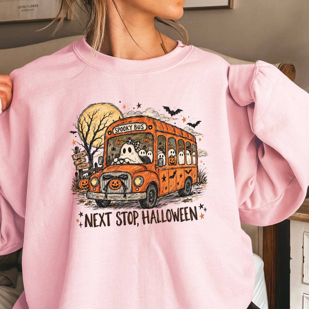 Next Stop Halloween Crewneck Sweatshirt