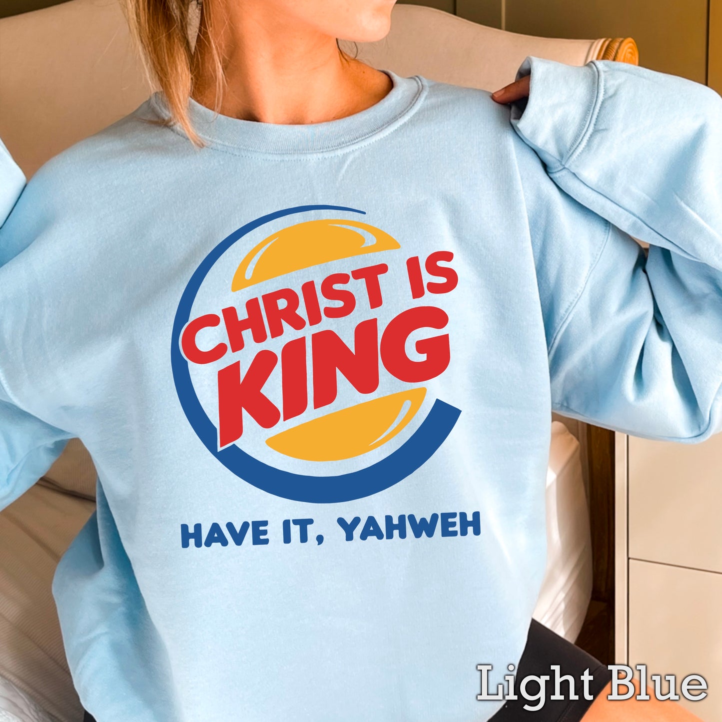 Christ Is King Christian Crewneck Sweatshirt