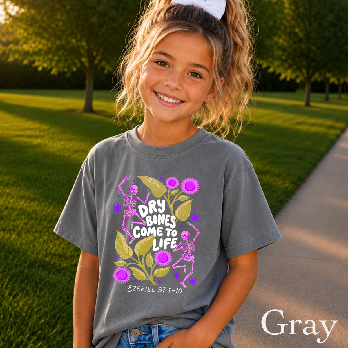 Dry Bones Come To Life Youth Comfort Color Christian T-Shirt