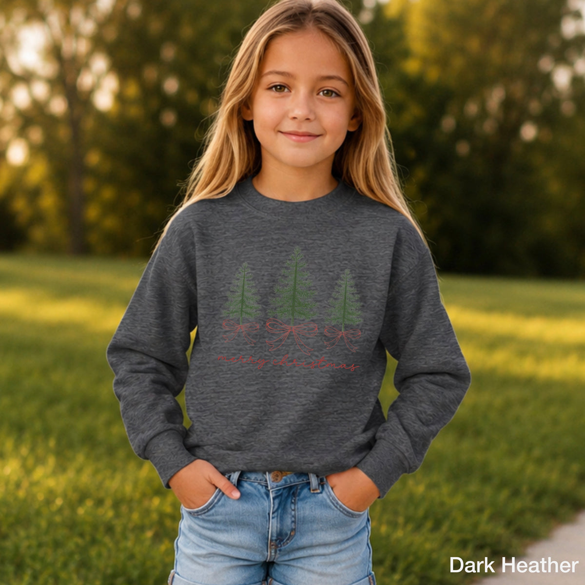 Merry Christmas Youth Crewneck Sweatshirt