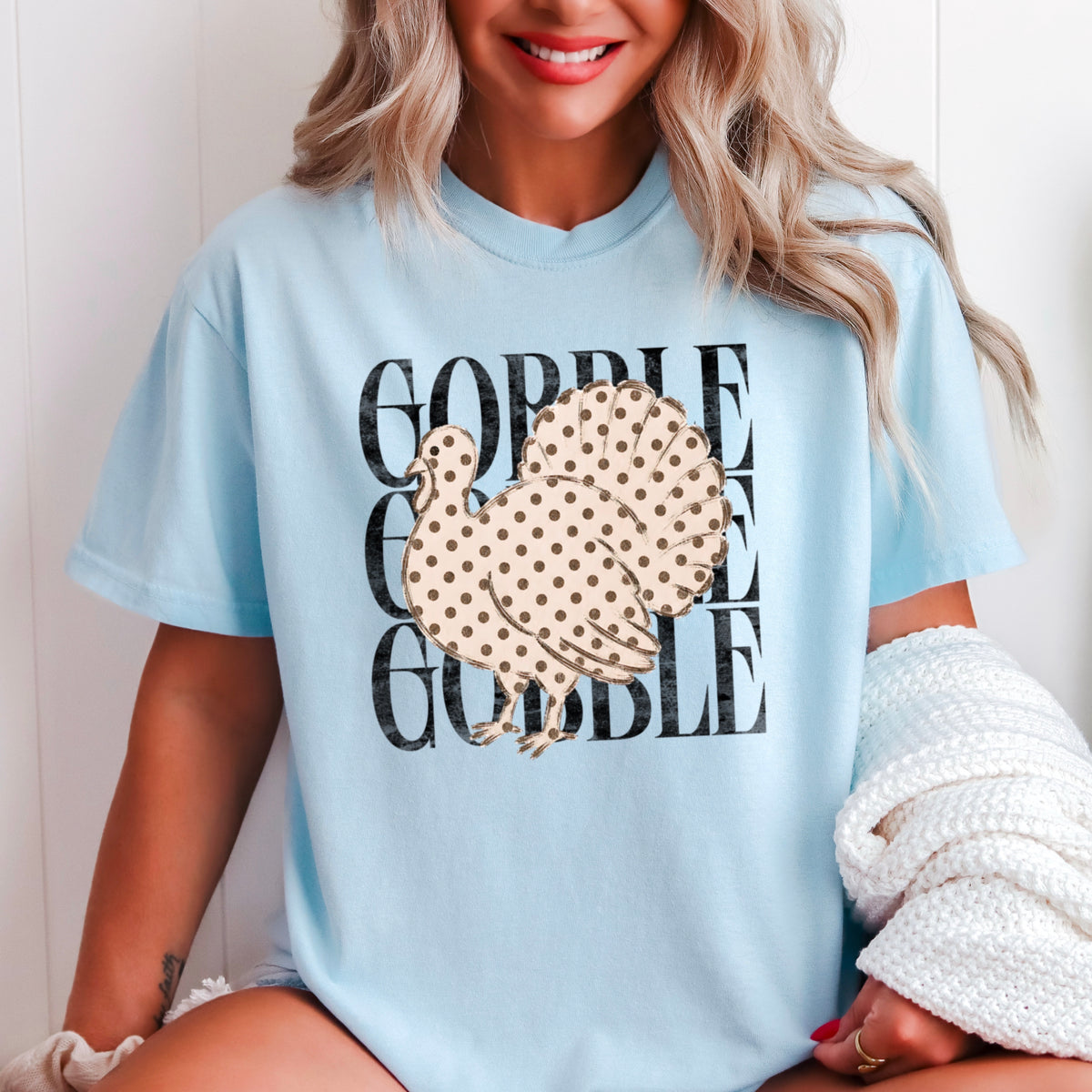 Gobble Thanksgiving Comfort Color Graphic Tee
