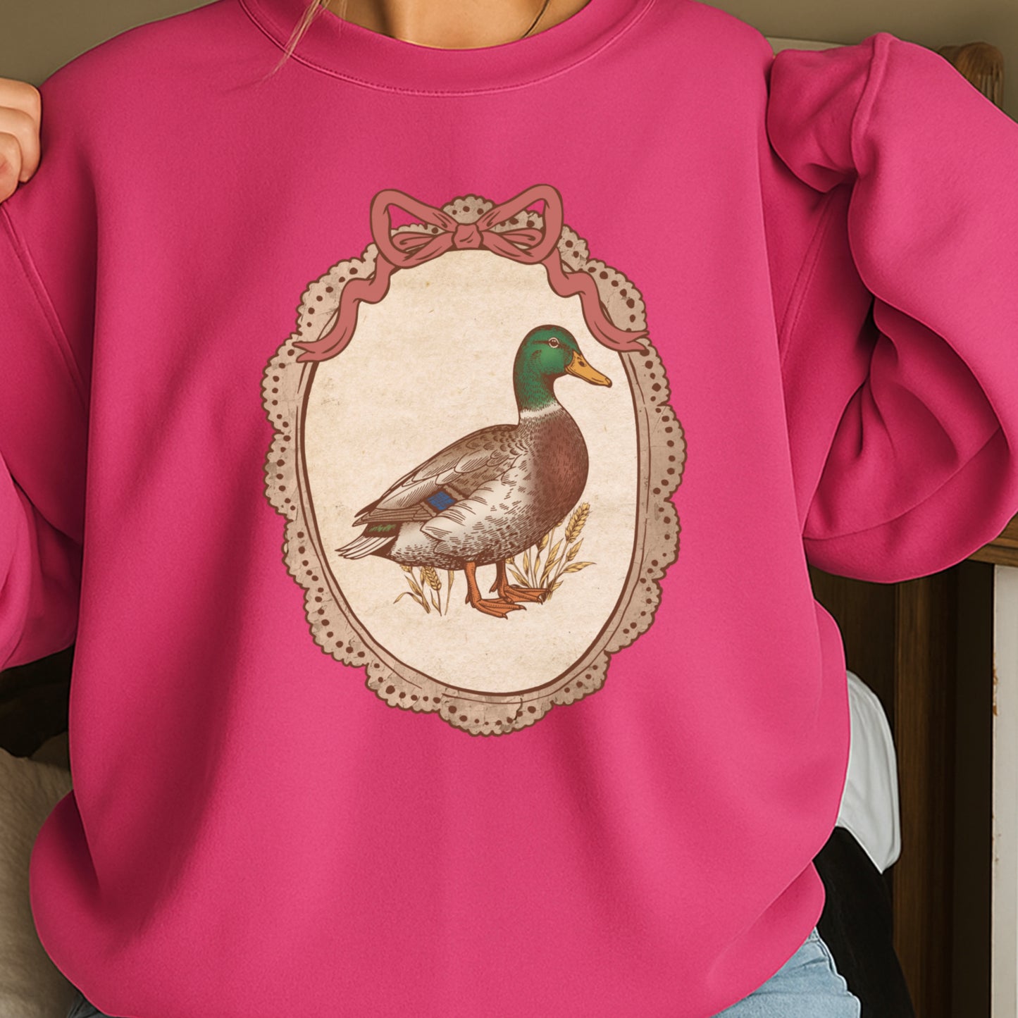 Vintage Framed Mallard Duck Crewneck Sweatshirt