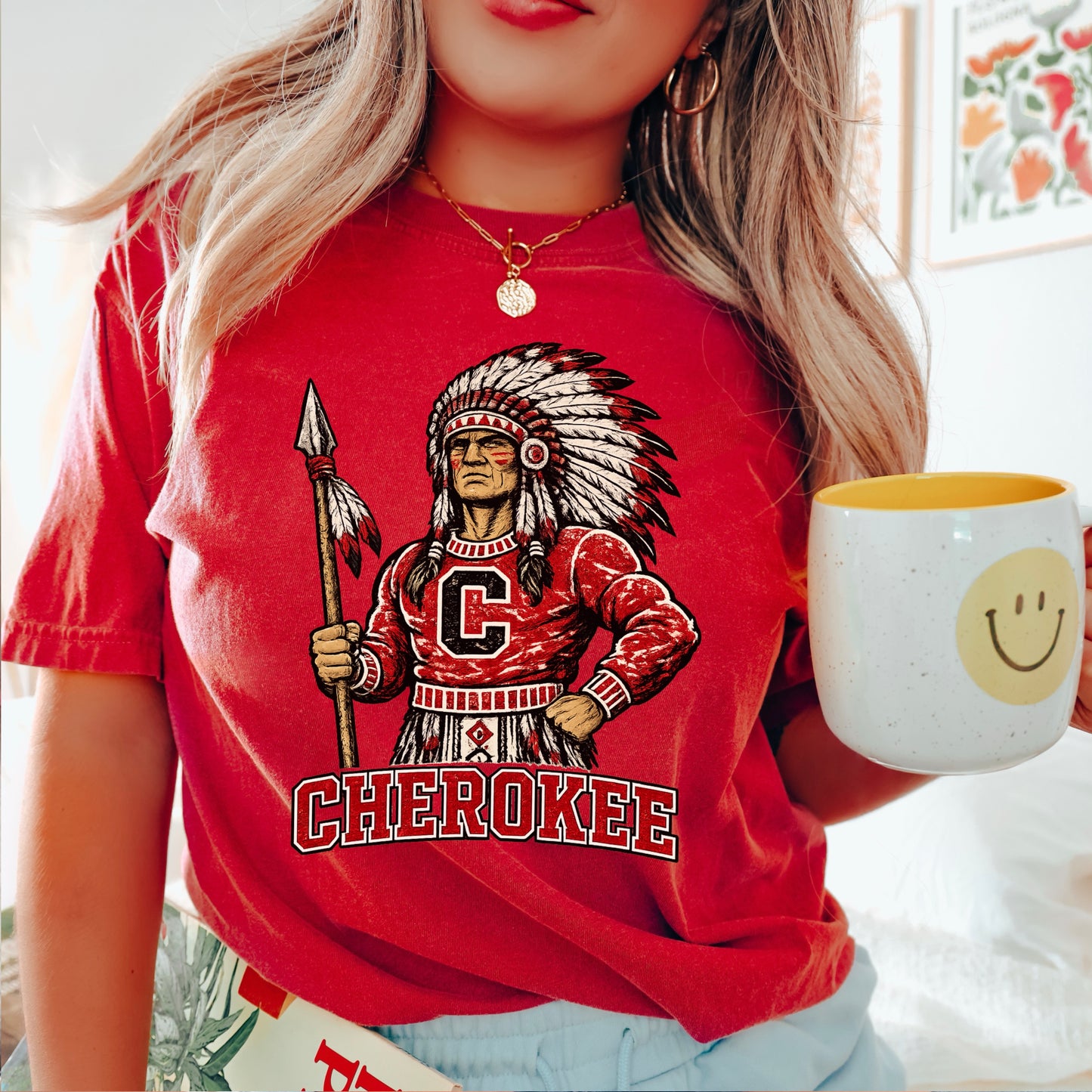 Cherokee Warriors Comfort Color Graphic Tee