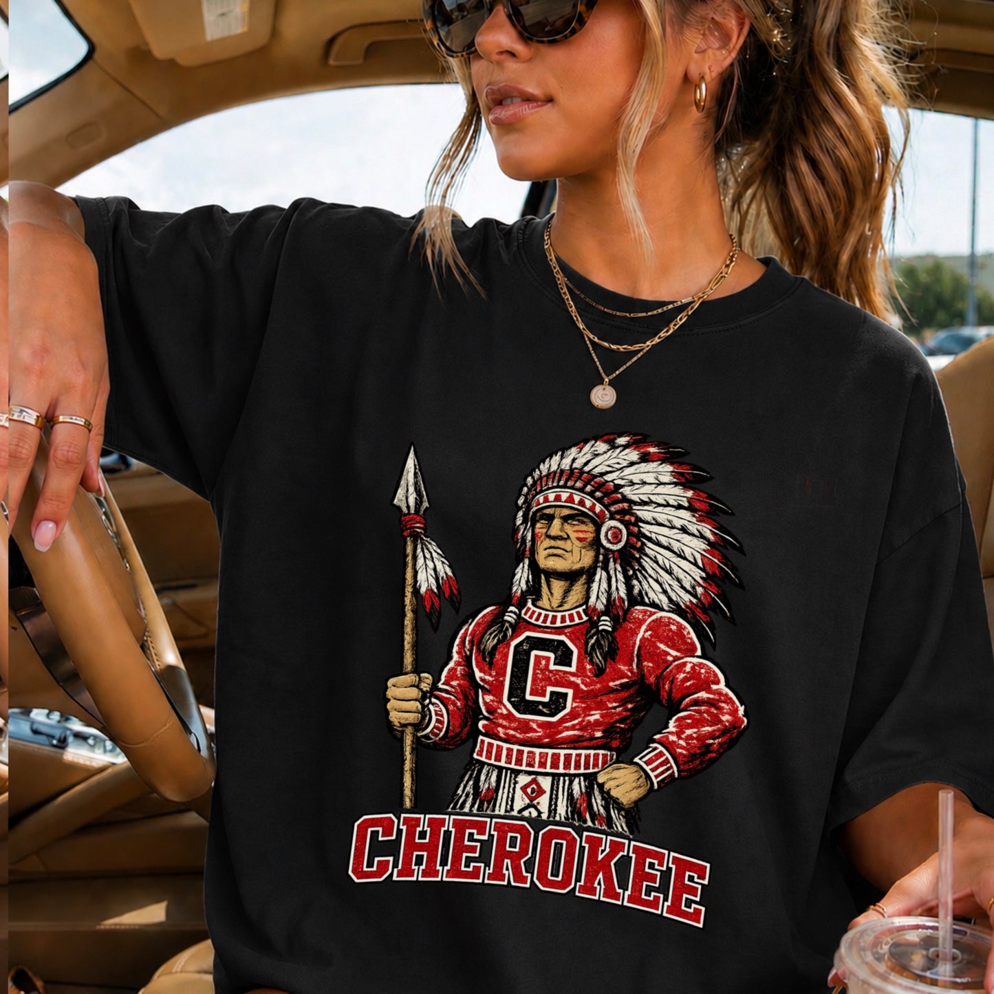 Cherokee Warriors Comfort Color Graphic Tee