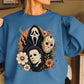 Floral Halloween Characters Crewneck Sweatshirt