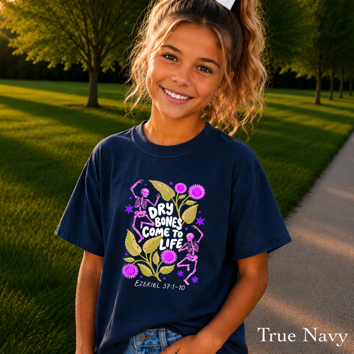 Dry Bones Come To Life Youth Comfort Color Christian T-Shirt