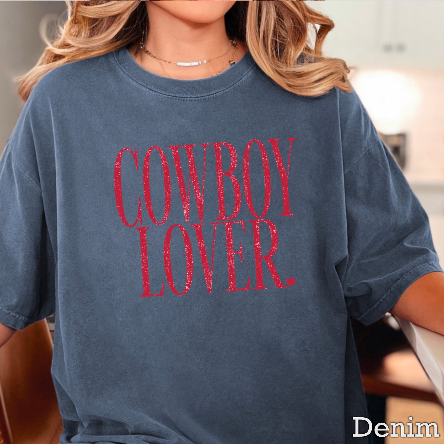 Cowboy Lover Valentine’s Day Comfort Color Graphic Tee