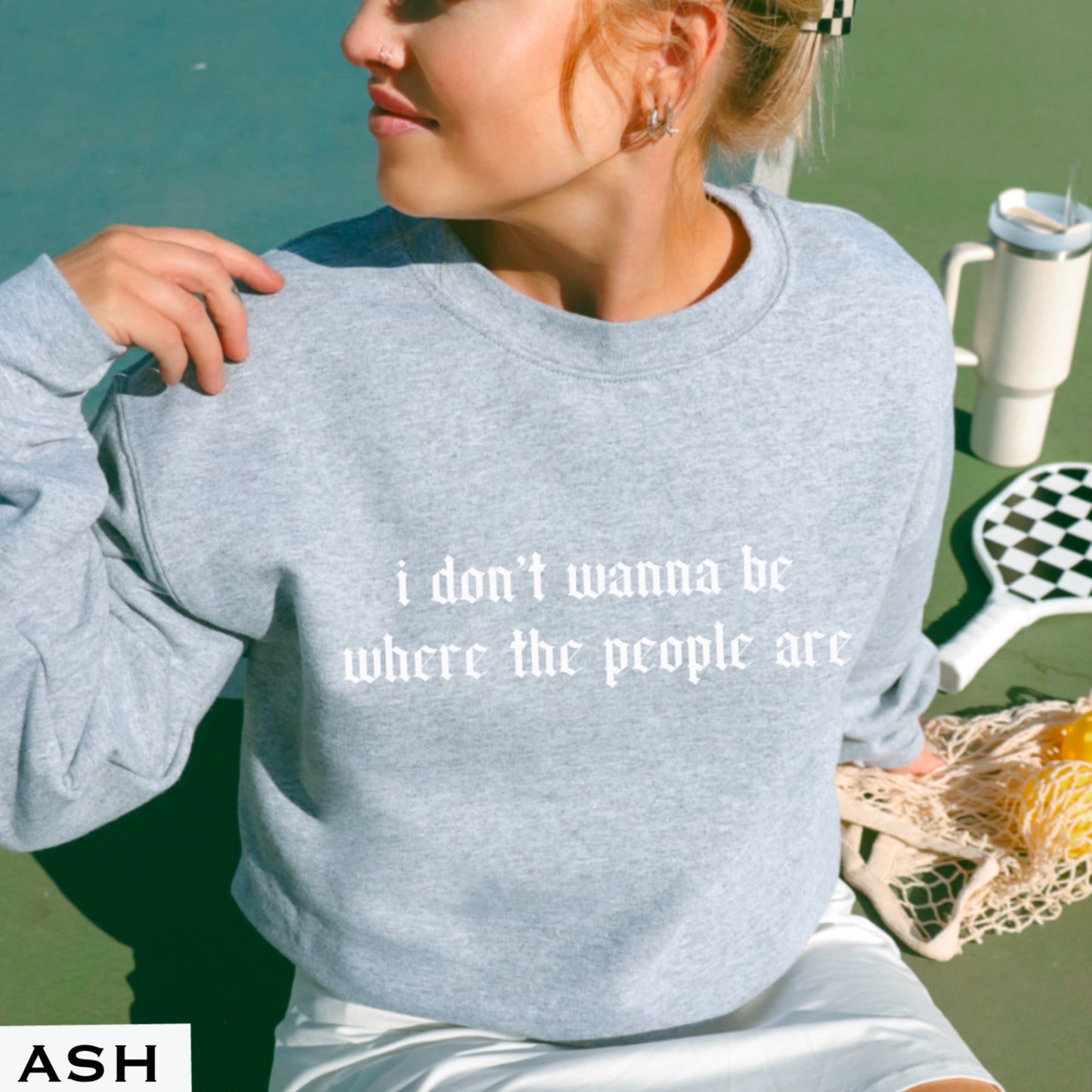 I Don’t Want To Be Where The People Are Crewneck Sweatshirt