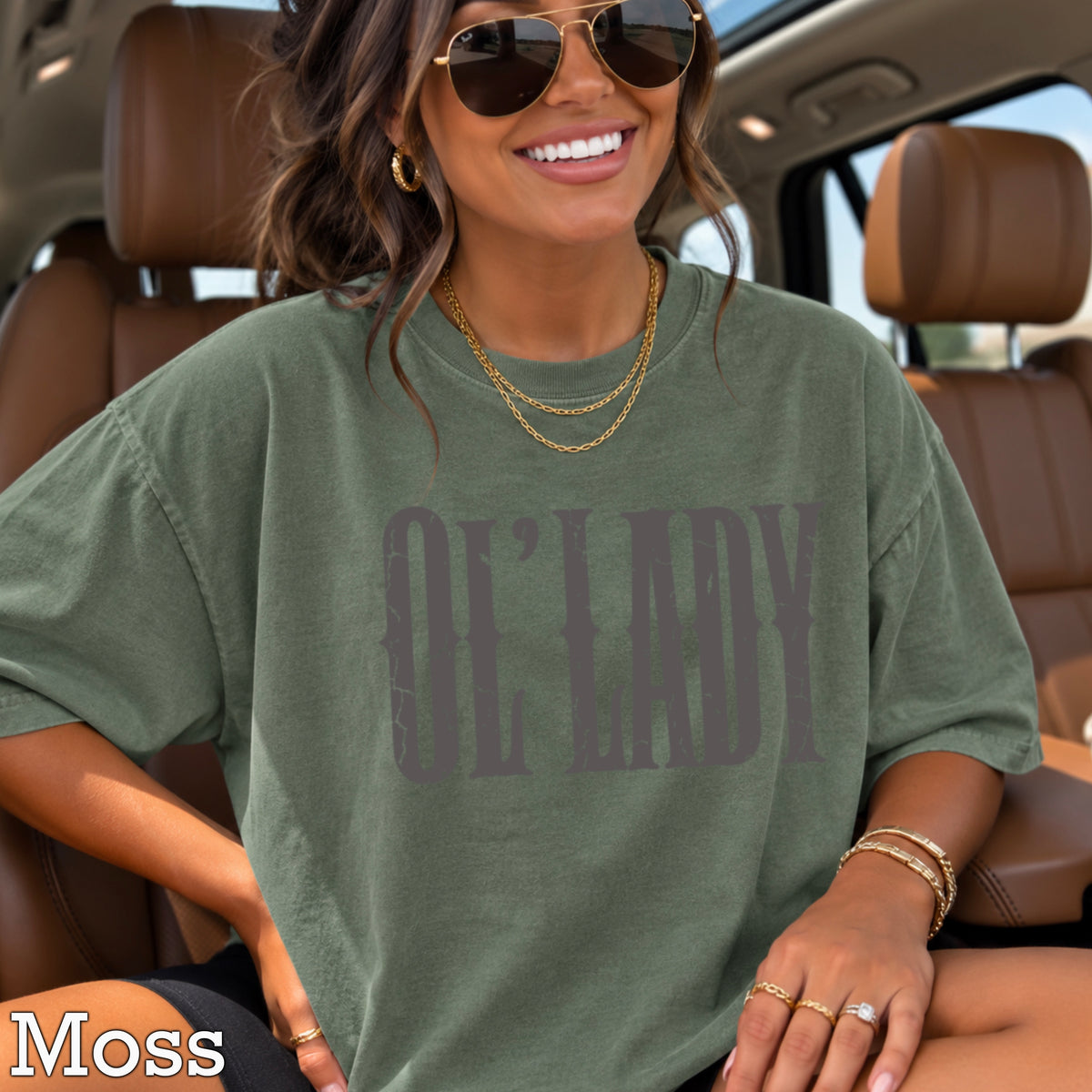 Ol’ Lady Comfort Color Graphic Tee