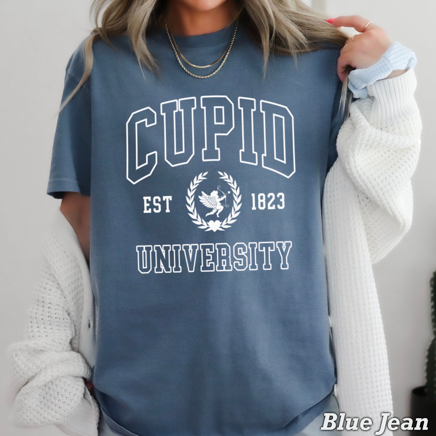 Cupid University Valentine’s Day Comfort Color Graphic Tee