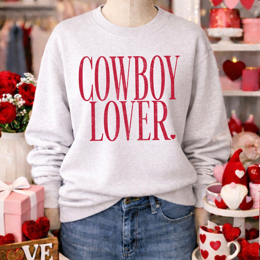 Cowboy Lover Valentine’s Day Crewneck Sweatshirt