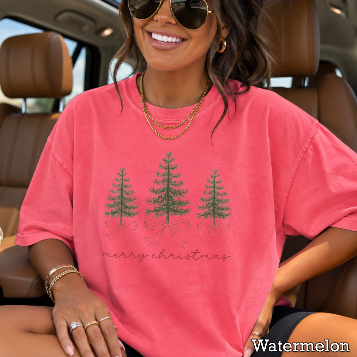 Merry Christmas Comfort Color Graphic Tee