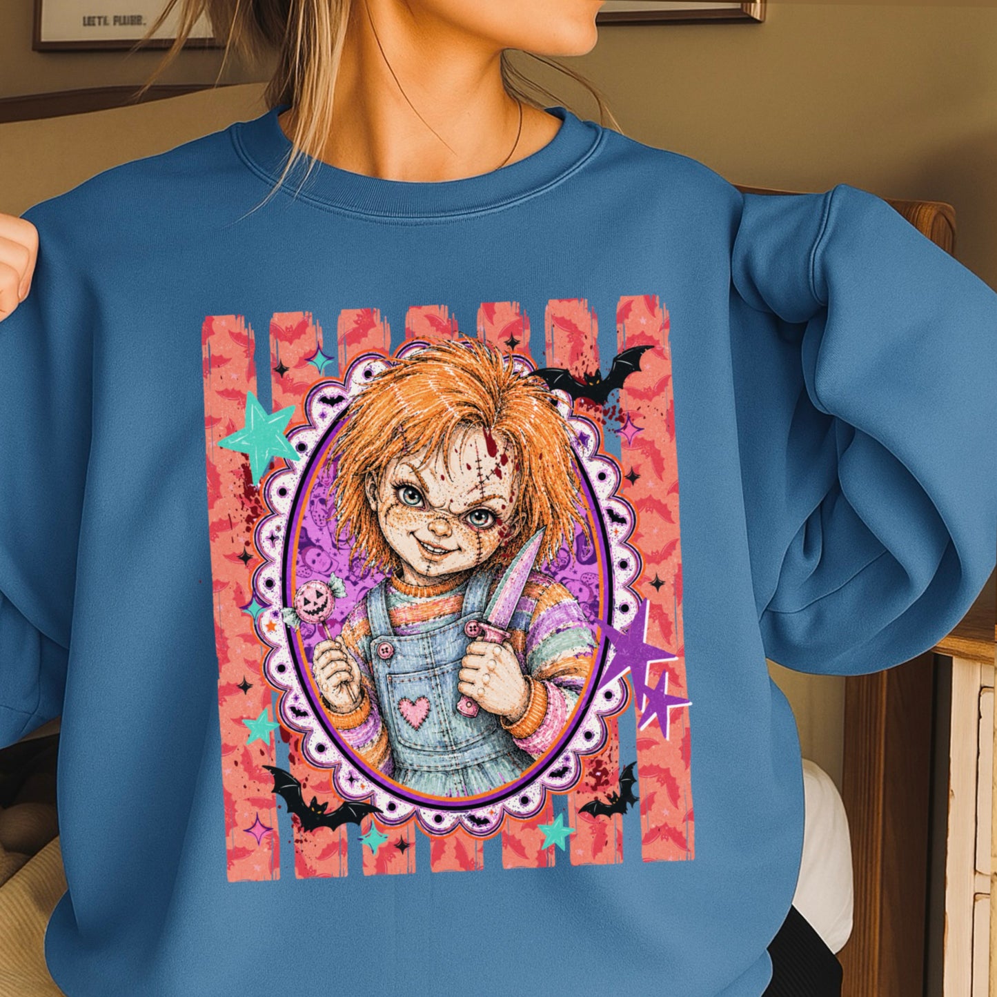Horror Film Character Crewneck Sweatshirt