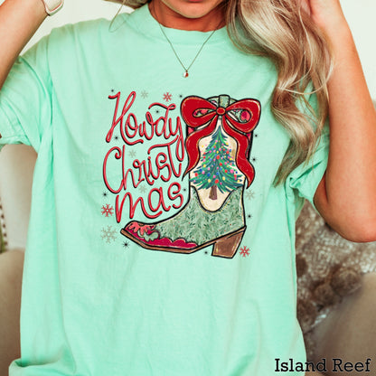 Howdy Christmas Comfort Color Graphic Tee