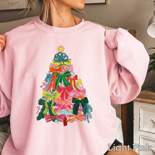 Bow Christmas Tree Crewneck Sweatshirt