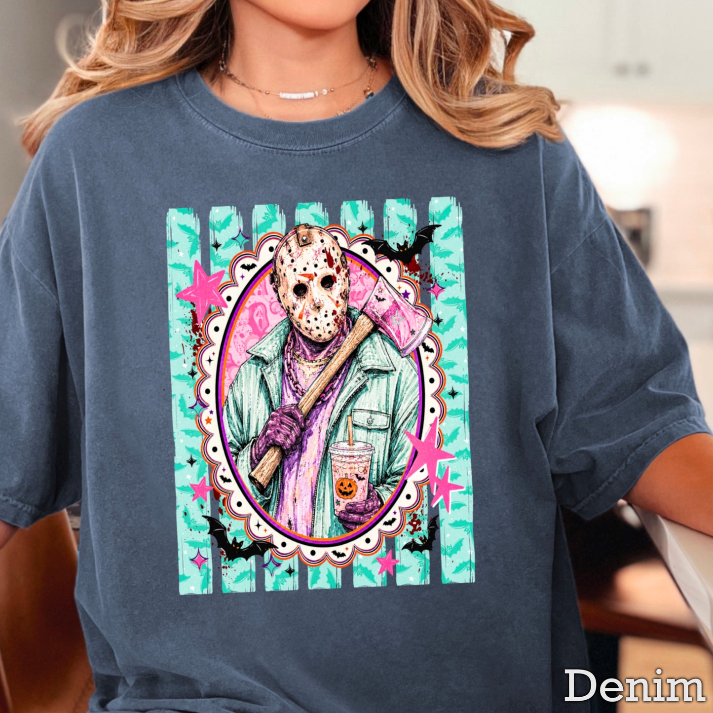 Horror Film Character Halloween Comfort Color Graphic Tee