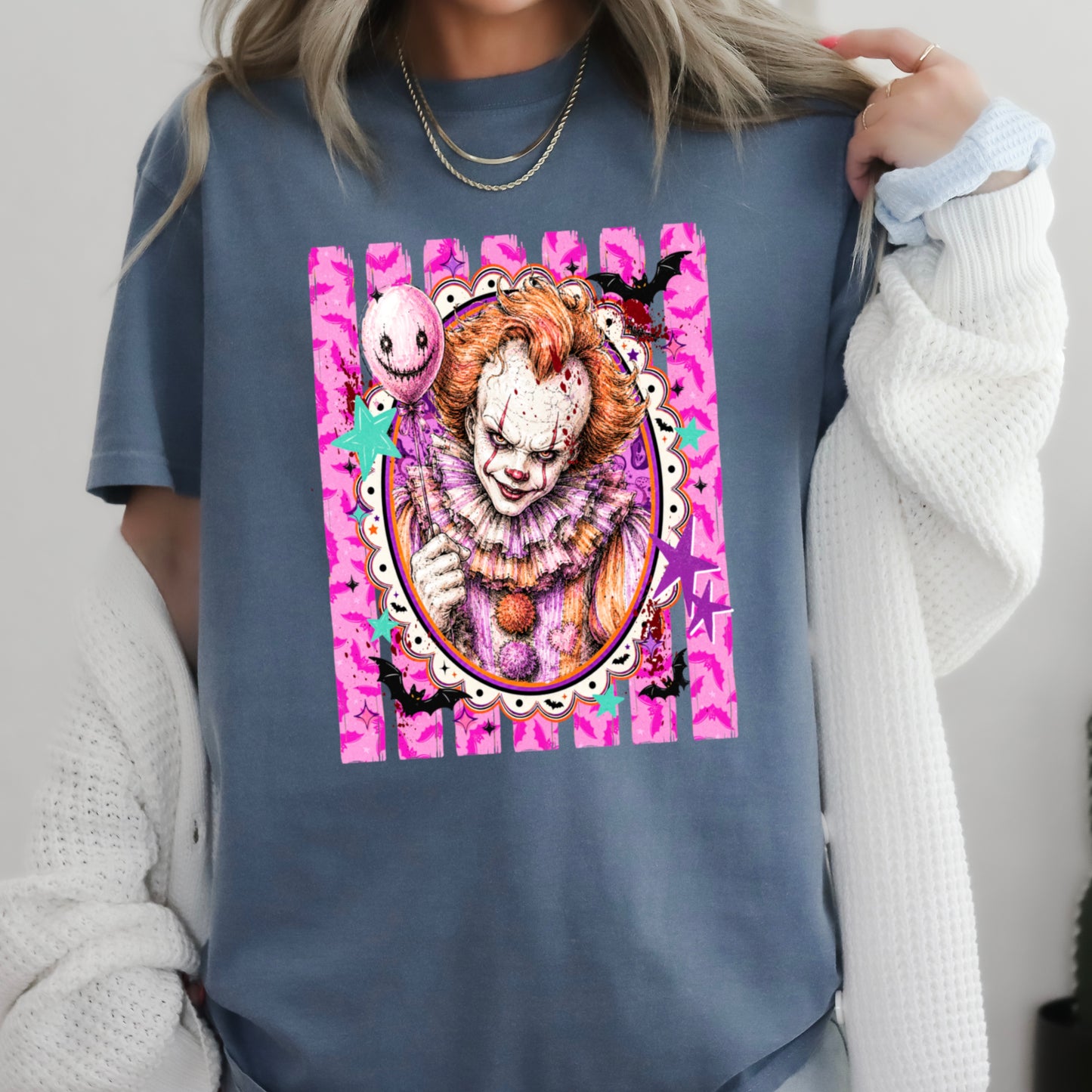 Horror Film Character Halloween Comfort Color Graphic Tee